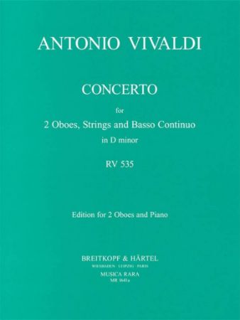VIVALDI:CONCERTO FOR 2 OBOES,STRINGS AND BASSO CONTINUO PIANO REDUCTION