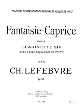 LEFEBVRE:FANTAISIE-CAPRICE POUR CLARINET ET PIANO