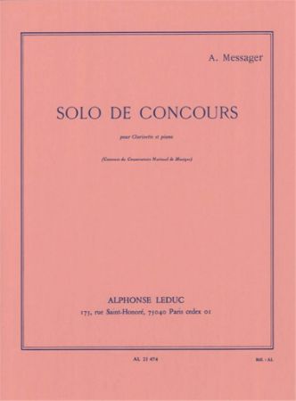 MESSAGER:SOLO DE CONCOURS,CLARINETTE ET PIANO