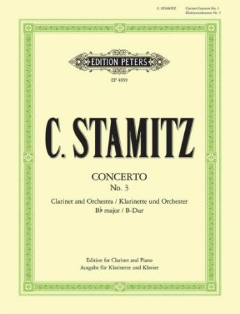 STAMITZ C.:CONCERTO NO.3 B-DUR CLARINET AND PIANO