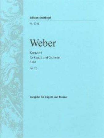 WEBER:KONZERT/CONCERTO F-DUR OP.75 BASSOON AND PIANO