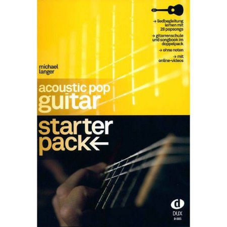 LANGER:ACOUSTIC POP GUITAR STARTER PACK +ONLINE VIDEOS
