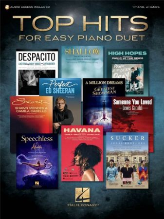 TOP HITS FOR EASY PIANO DUET +AUDIO ACCESS 1PIANO 4 HANDS