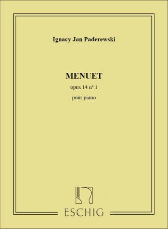 PADERWSKI:MENUET OP.14 NO.1 POUR PIANO