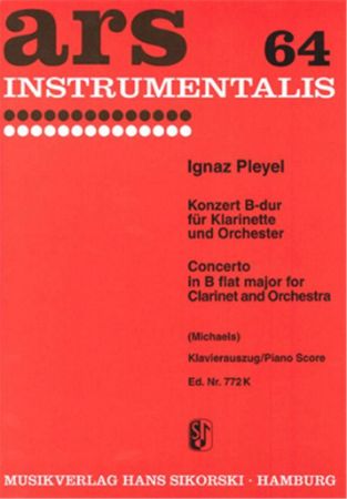 PLEYEL:KONZERT B-DUR CLARINET AND PIANO