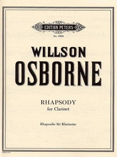 OSBORNE:RHAPSODY FOR CLARINET