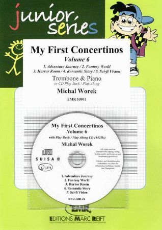 WOREK:MY FIRST CONCERTINOS VOL.6 +CD TROMBOME & PIANO