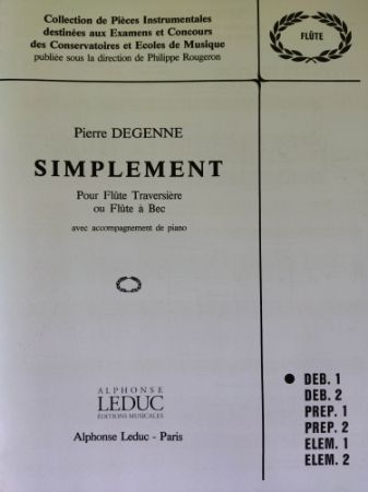 DEGENNE R:SIMPLEMENT FLUTE & PIANO