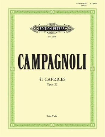 CAMPAGNOLI:41 CAPRICES OP.22 VIOLA