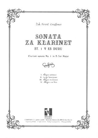 Žak Petrič Grajfoner: Sonata za klarinet