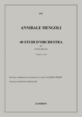 MENGOLI:40 STUDI D'ORCHESTRA PER CONTRABASSO VOL.1 (1-20)