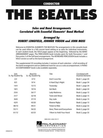 THE BEATLES SOLOS AND BAND ARRANGEMENTS CONDUCTOR SCORE