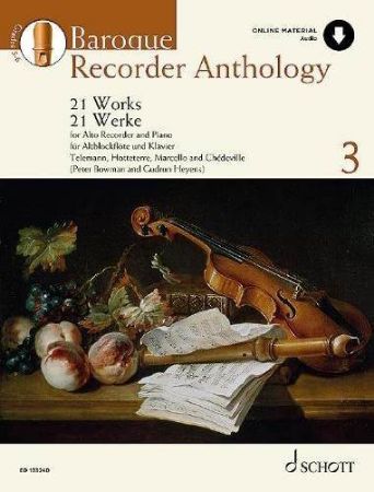 BAROQUE RECORDER ANTHOLOGY  FOR ALTO RECORDER AND PIANO VOL.3+ AUDIO ACCESS