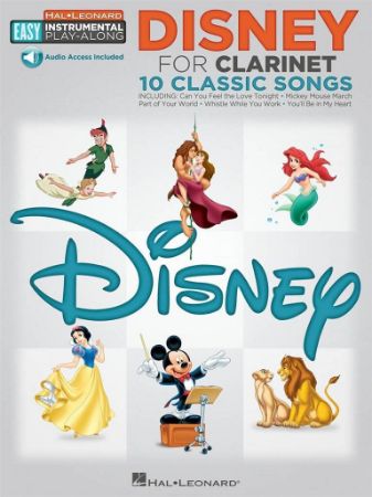 DISNEY FOR CLARINET 10 CLASSIC SONGS PLAY ALONG + AUDIO ACCESS