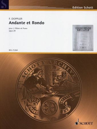 DOPPLER:ANDANTE ET RONDO FOR TWO FLUTES AND PIANO OP.25