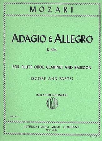 MOZART:ADAGIO & ALLEGRO K.594 FOR FLUTE,OBOE,CLARINET AND BASSOON