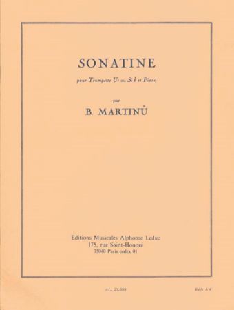 MARTINU:SONATINE POUR TROMPETTE ET PIANO