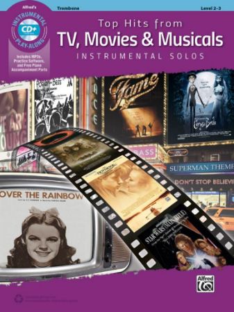 TOP HITS FROM TV,MOVIES & MUSICALS  PLAY ALONG TROMBONE+ AUDIO ACCESS