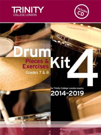 DRUM KIT 4 PIECES & EXERCISES GRADES 7 & 8 2014-2019 +CD