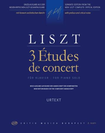LISZT:3 ETUDES DE CONCERT PIANO SOLO
