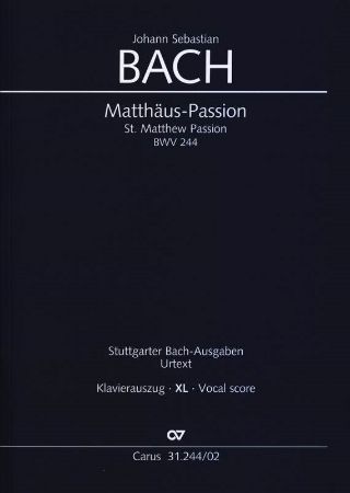 BACH J.S.:MATTHAUS-PASSION VOCAL SCORE