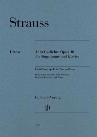 STRAUSS R.:EIGHT POEMS OP.10 FOR HIGH VOICE