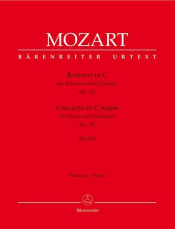 MOZART:CONCERTO IN C MAJOR NO.25 KV 503 FULL SCORE
