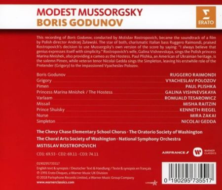 MUSSORGSKY:BORIS GODUNOV/RAIMONDI/VISHNEVSKAYA/GEDDA/PLISHKA/POLOZOV/