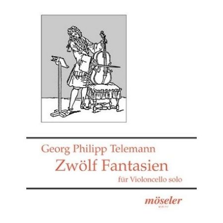 TELEMANN: ZWOLF (12) FANTASIEN TWV 40:14-25 VIOLONCELLO SOLO