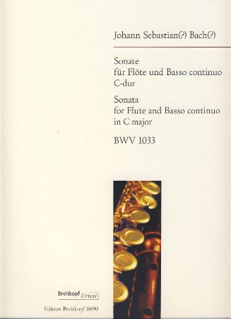 BACH J.S.:SONATA C-DUR BWV 1033 FLUTE AND PIANO