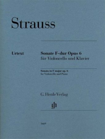 STRAUSS R.:SONATA IN F-DUR OP.6 FOR VIOLONCELLO AND PIANO