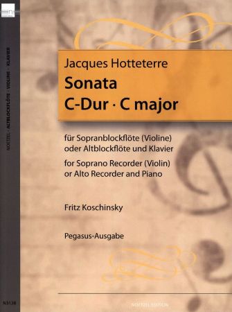 HOTTENTERRE:SONATE C-DUR SOPRAN RECORDER OR ALTO RECORDER AND PIANO