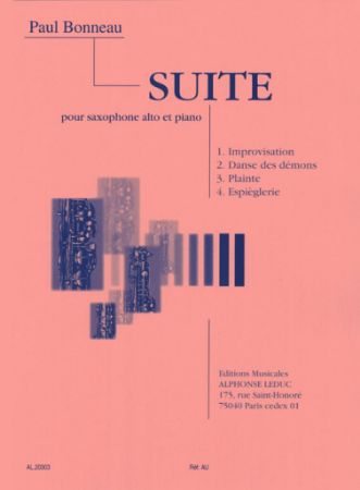 BONNEAU:SUITE SAXOPHONE ALTO ET PIANO