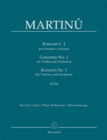 MARTINU:VIOLIN CONCERTO NO.1 H 226 VIOLIN & PIANO