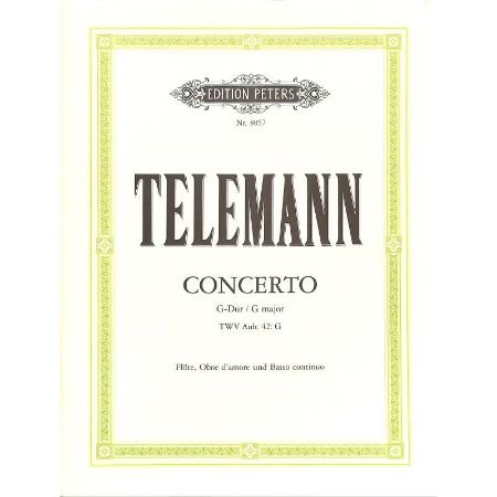 TELEMANN:CONCERTO G-DUR FLUTE AND PIANO TWH Anh.42:G