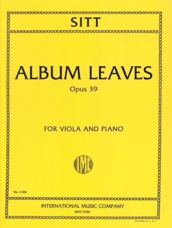 SITT:ALBUM LEAVES OP.39 FOR VIOLA AND PIANO