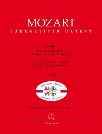 MOZART:ADAGIO FROM THE CONCERTO IN A MAJOR FOR CLARINET KV 622