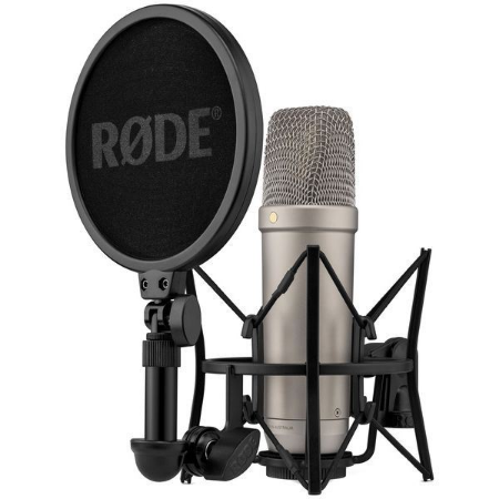 Rode NT1 5th Generation Silver | Condenser Microphone With SM6 Shockmount And Po