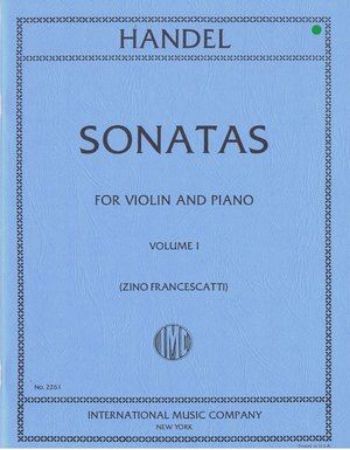 HANDEL:SIX SONATAS VOL.1 VIOLIN AND PIANO