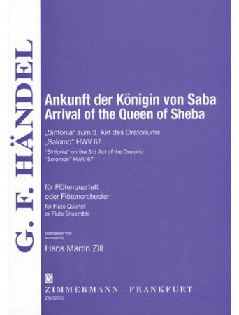 HANDEL:ARRIVAL OF THE QUEEN OF SHEBA HWV67 FLUTE ENSEMBLE