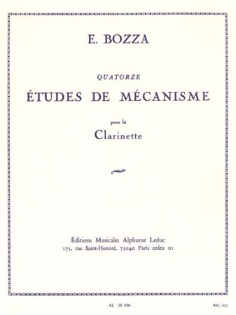 BOZZA:QUATORZE (14) ETUDES DE MECANISME CLARINETTE