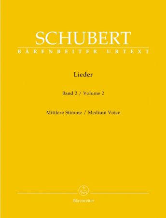 SCHUBERT:LIEDER VOL.2 MEDIUM VOICE