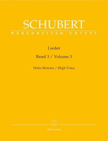 SCHUBERT:LIEDER VOL.3 HIGH VOICE