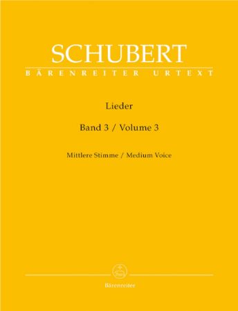 SCHUBERT:LIEDER VOL.3 MEDIUM VOICE