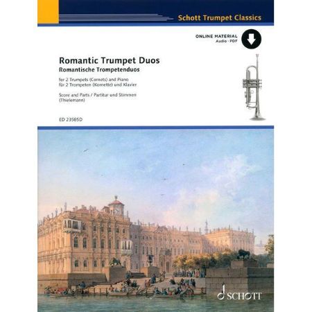 ROMANTIC TRUMPET DUOS FOR 2 TRUMPET AND PIANO + AUDIO ONLINE