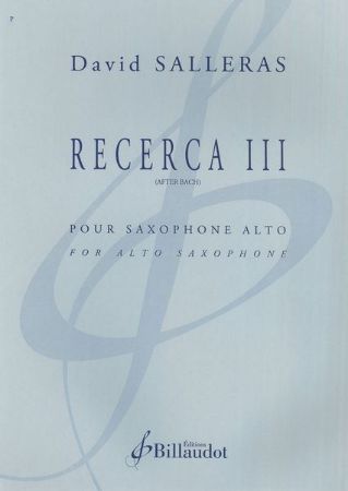 SALLERAS:RECERCA III ALTO SAXOPHONE