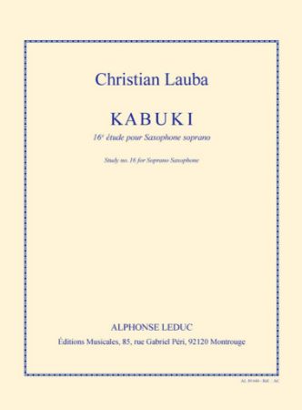 LAUBA:KABUKI 16e ETUDE SAXOPHONE SOPRANO