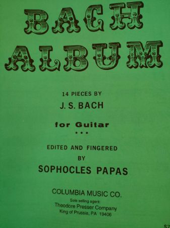 BACH J.S./PAPAS:BACH ALBUM 14 PIECES FOR GUITAR