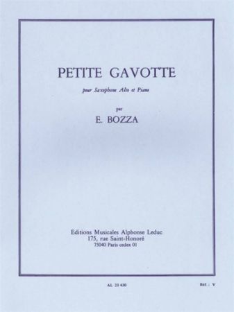 BOZZA E:PETITE GAVOTTE,ALTO SAX ET PIANO
