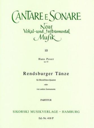 POSER:RENDSBURGER TANZE FUR BLCKFLOTEN QUARTET SCORE